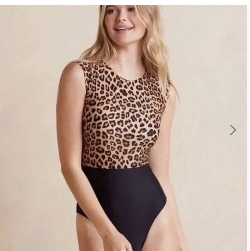 Summersalt The Surf One Piece Swimsuit Womens 6 Leopard Animal Print